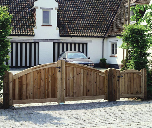 Concave Wooden Gate